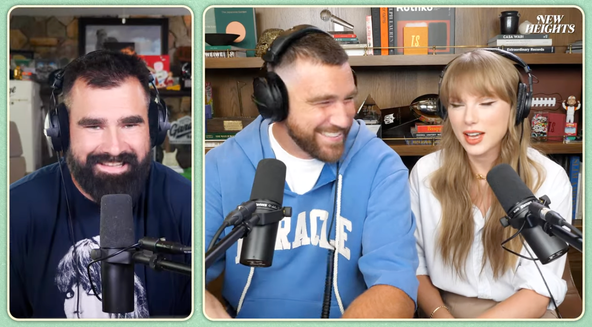 Taylor Swift, Travis Kelce, and Jason Kelce